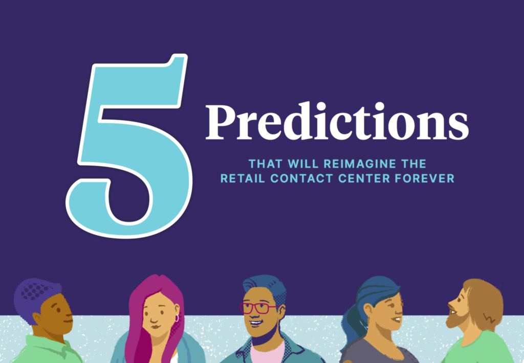Cover for VHT 5 predictions for retail contact centers ebook
