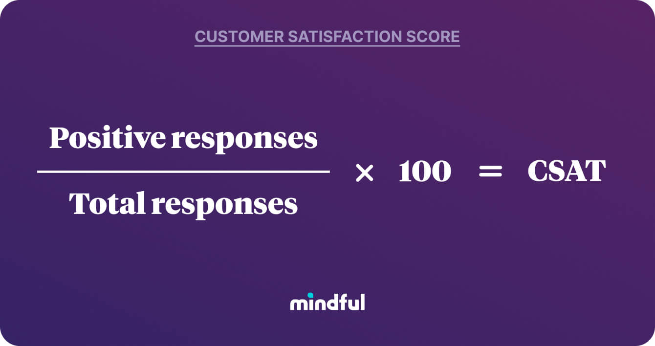 Formula to calculate customer satisfaction