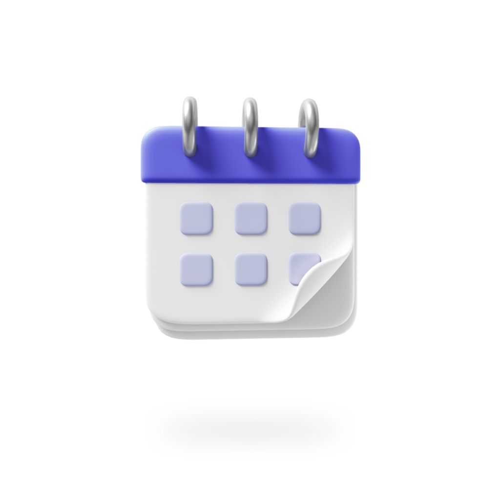 3d illustration of a calendar.